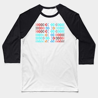 Scattered Checkers Baseball T-Shirt